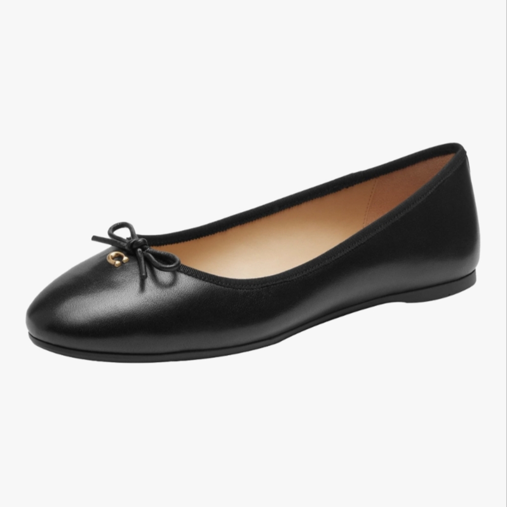 Coach Black Abigail Ballet Flats, Size 8.5